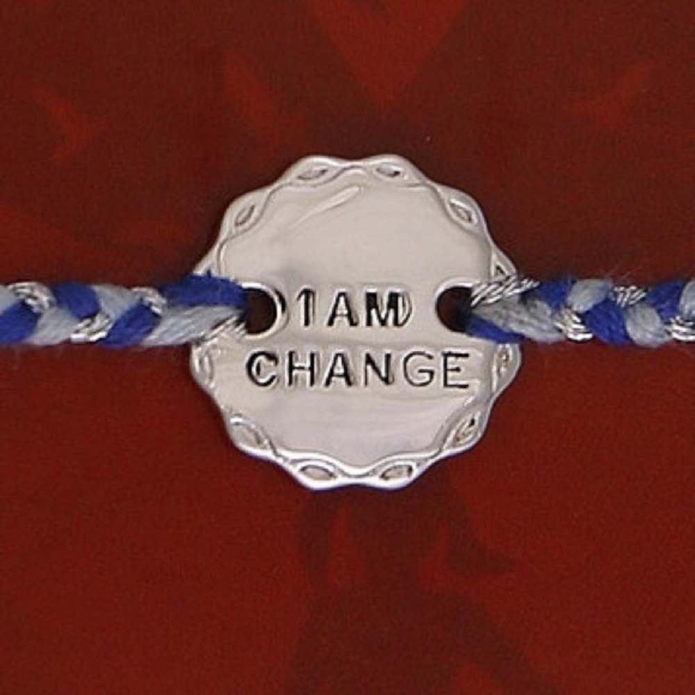 GIRL RISING Sterling Silver “I AM CHANGE” Bracelet